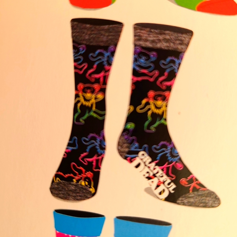 Grateful Dead Socks- 6 Pack of Deadhead Designs. Grate Gift! - Picture 5 of 10